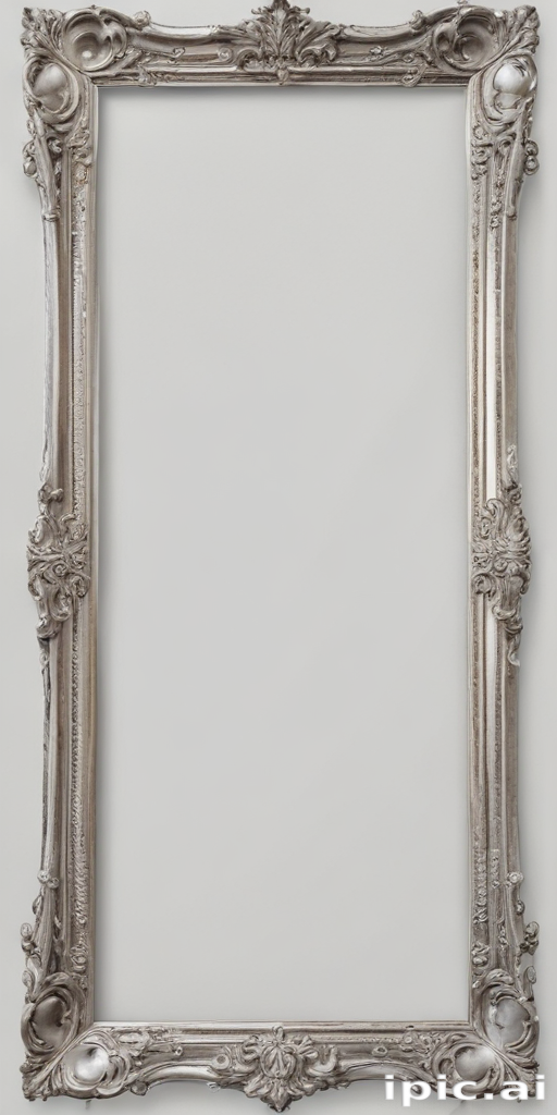 Elegant Ornate Silver Frame Ready for a Beautiful Artwork Display