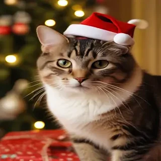 cat christmas background