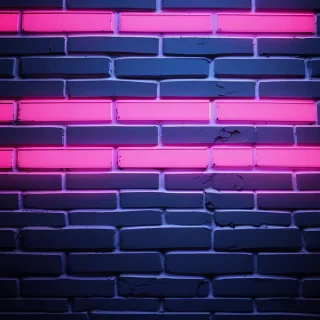 neon brick wall