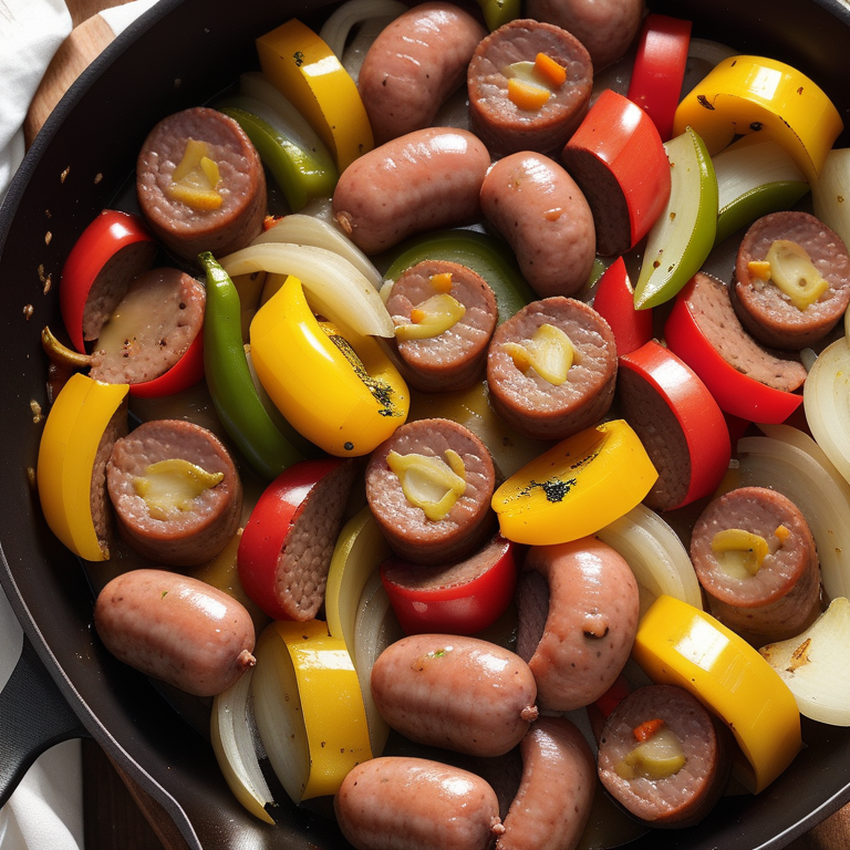 sausage potatoes onions and peppers