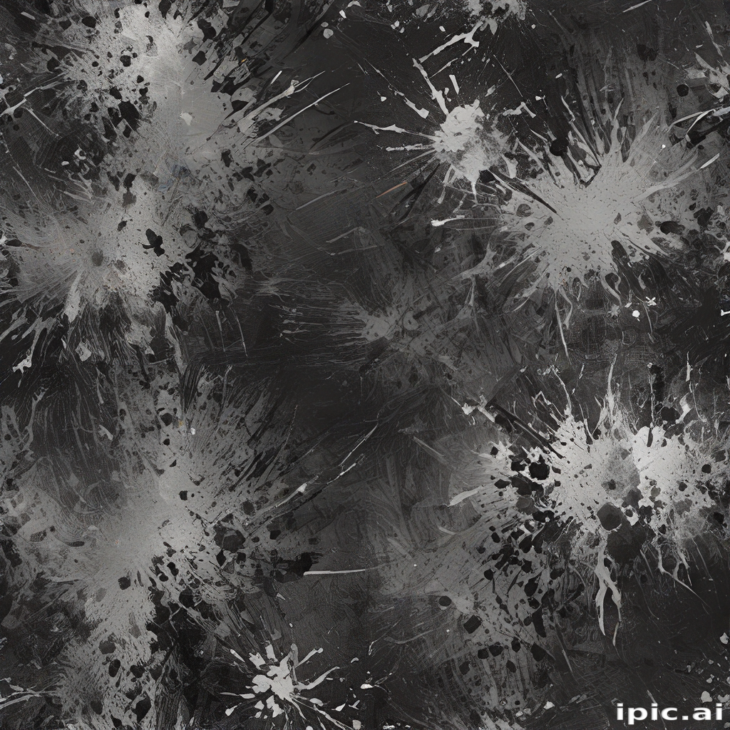 Dynamic Abstract Art Featuring Bold Black and White Paint Splatter Design
