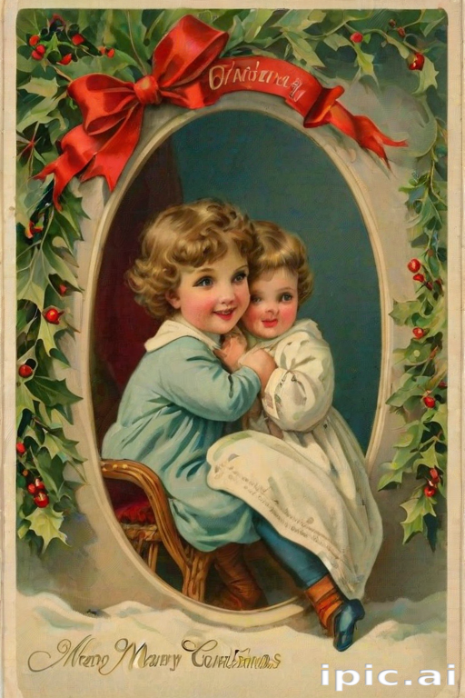 merry christmas vintage images