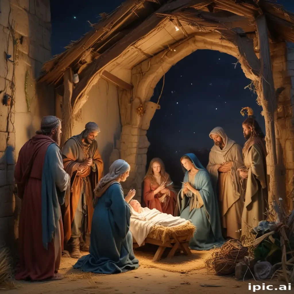 free christmas nativity scene