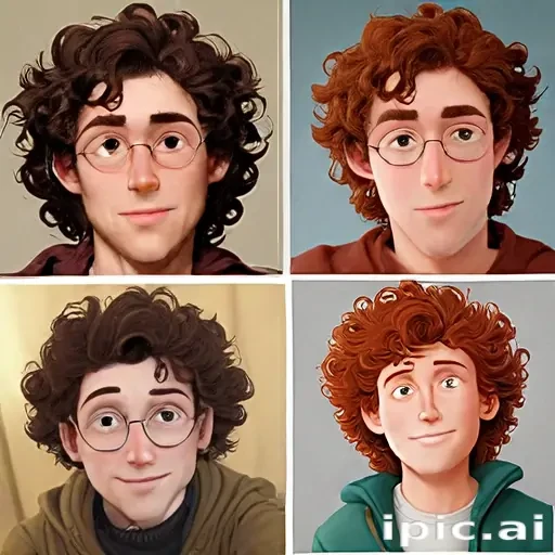 popular male cartoon characters with curly hair