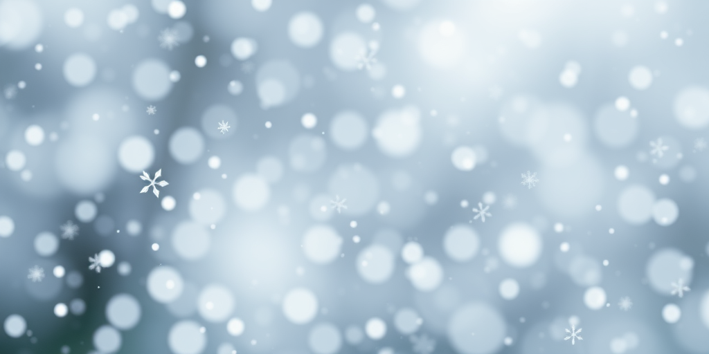Create an illustration of falling snowflakes with motion blur effect, using a shallow depth of field; camera settings: ISO 100, aperture f/2.8, shutter speed 1/500s; camera view: close-up; camera style: minimalist; camera type: DSLR.