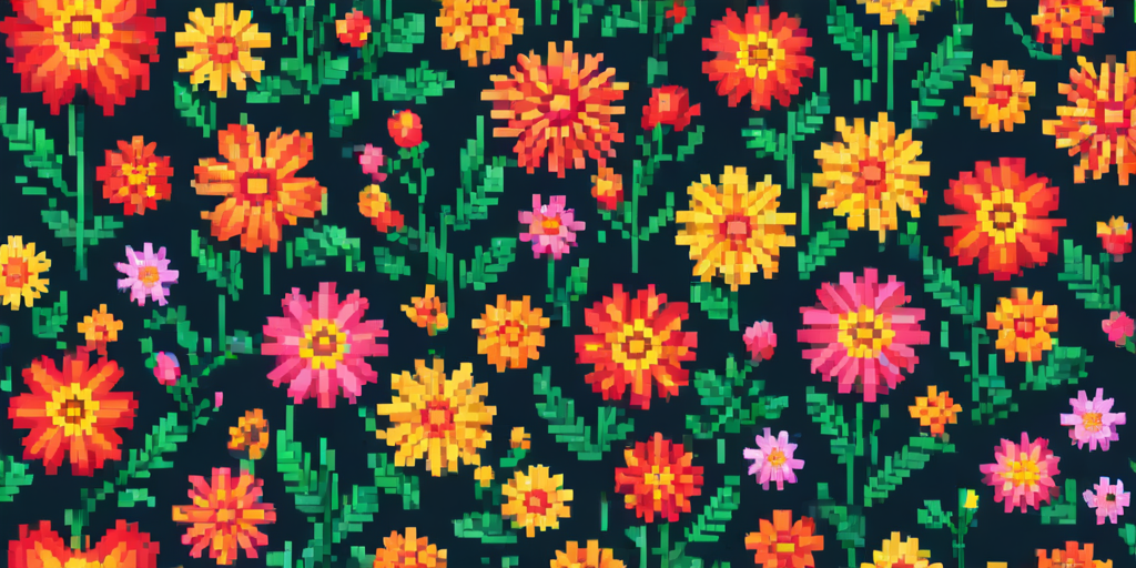 pixel flowers