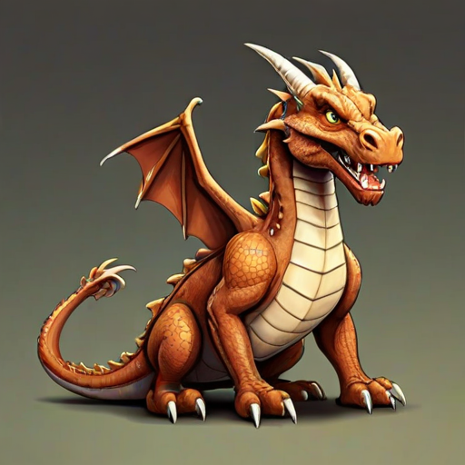 cartoon drawing of a dragon