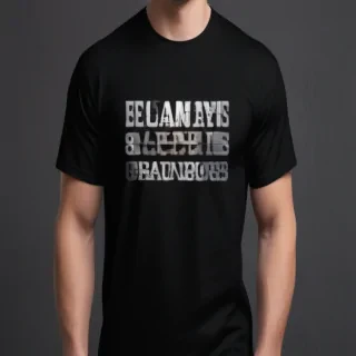 black tee mockup