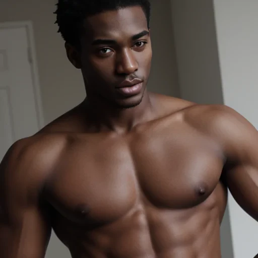 black shirtless men