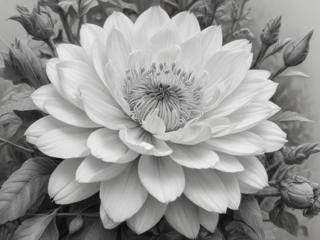 pencil drawing flowers