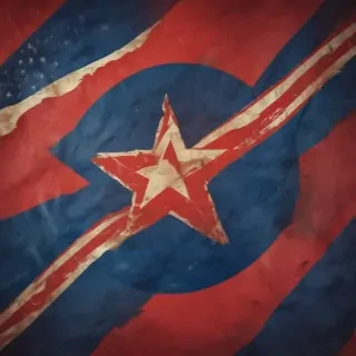 north korea flag