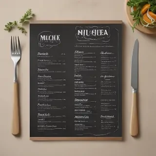 menu mock up
