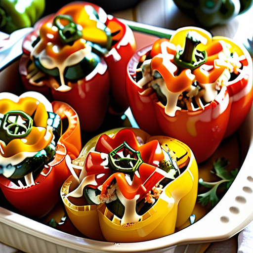 seafood dressing stuffed bell peppers