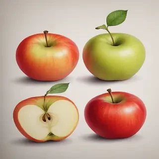 drawn apples