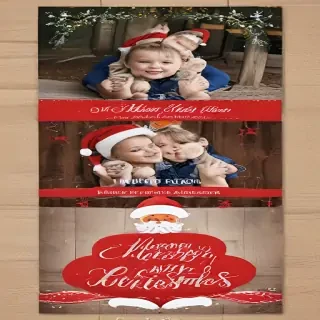 christmas card template psd