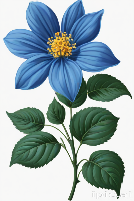 blue flower clip art