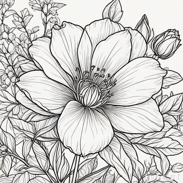 flower line art