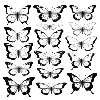butterflies sketches