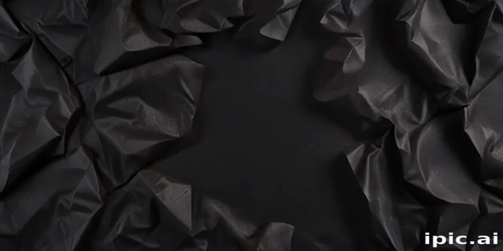 crumpled black paper