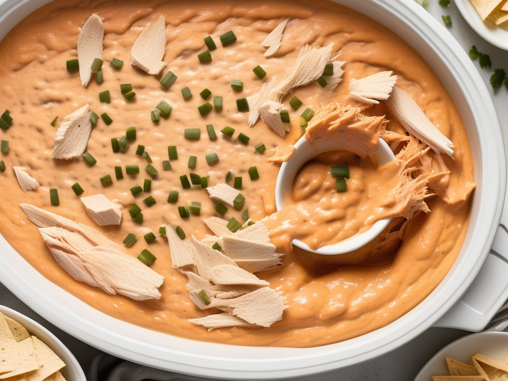 slow cooker buffalo chicken dip with raw chicken