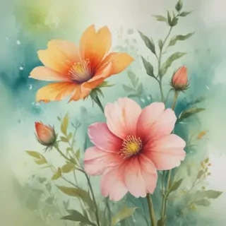 flower watercolor background