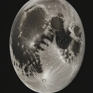 drawing of the moon