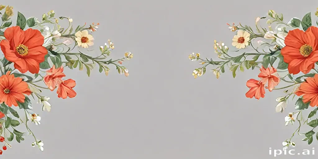 transparent floral border