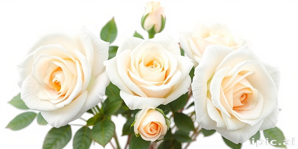 white roses png