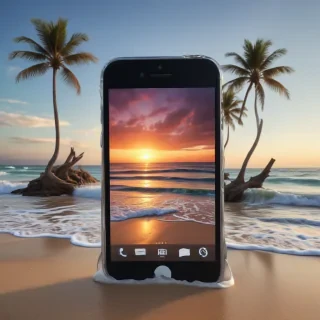 iphone beach