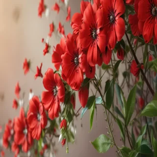 flower background red