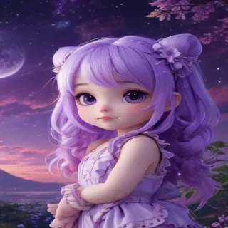 kawaii cute purple wallpaper