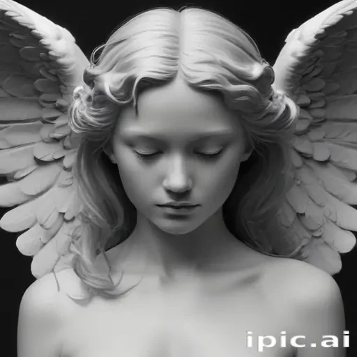 black and white angel drawings