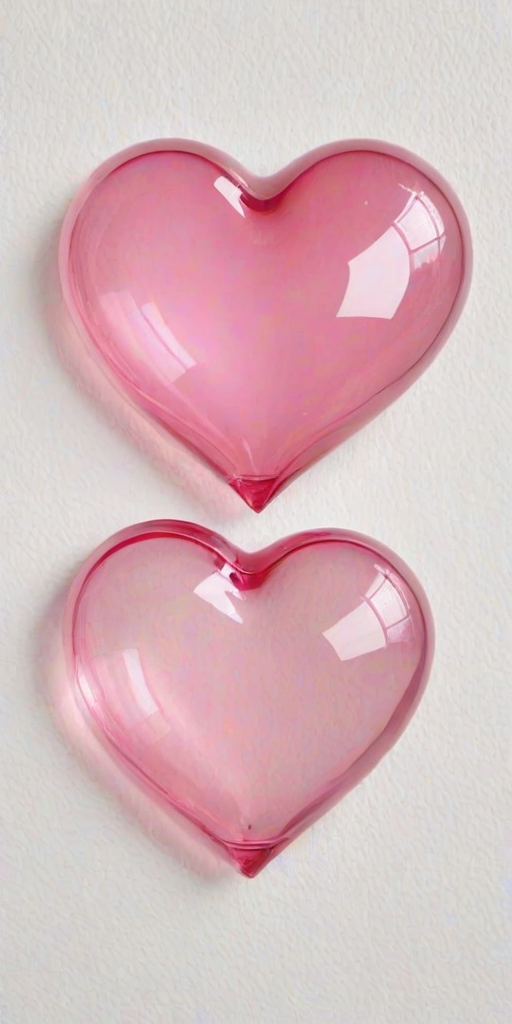 transparent pink heart
