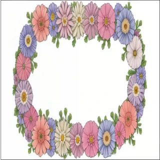 flower circle border