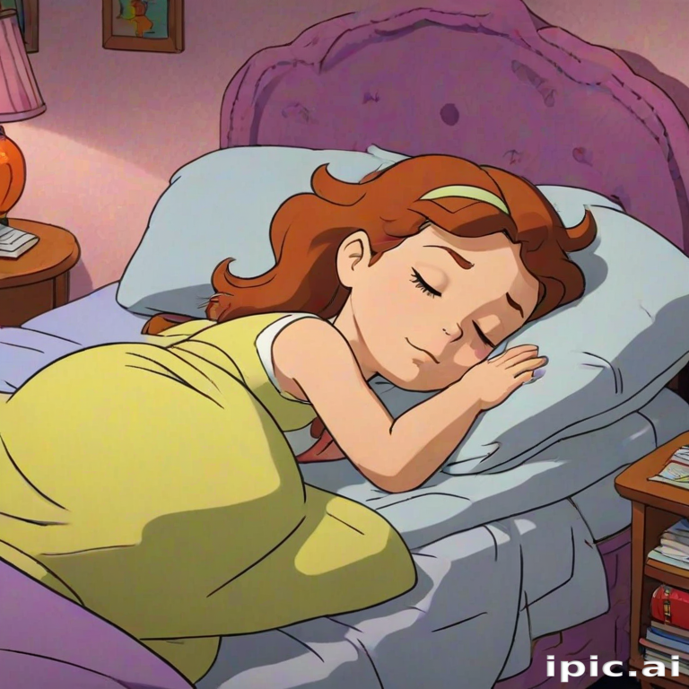 sleeping in cartoons