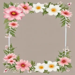 flower border transparent