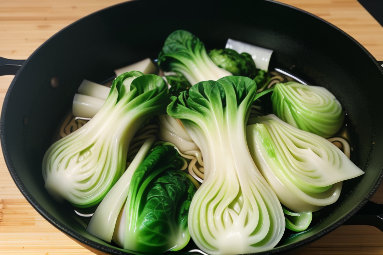 cooking bok choy for ramen