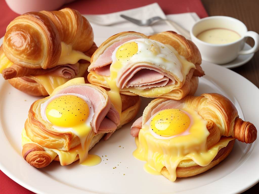 croissant ham egg and cheese