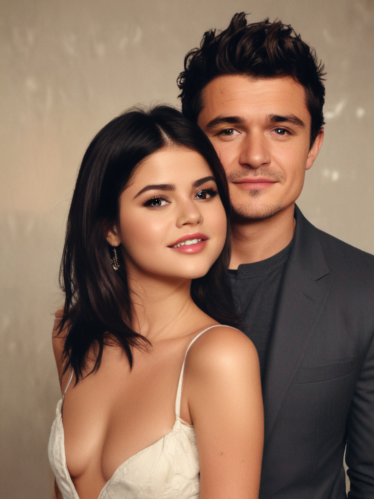 selena gomez with orlando bloom