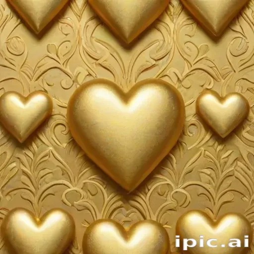 gold heart wallpaper