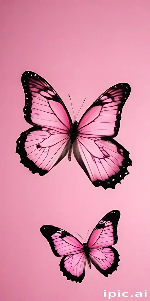 pink background butterfly