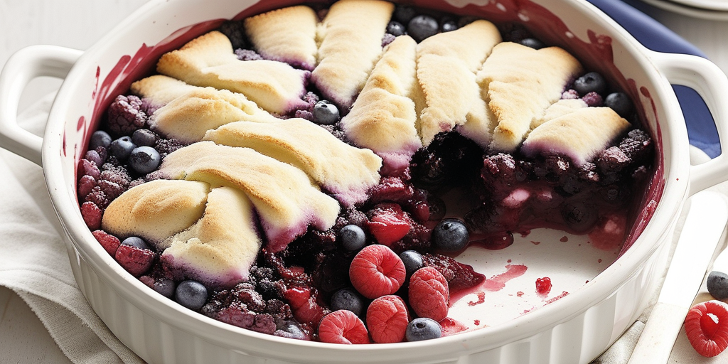berry cobbler with cake mix
