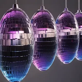 transparent disco balls