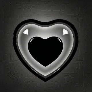 black heart transparent