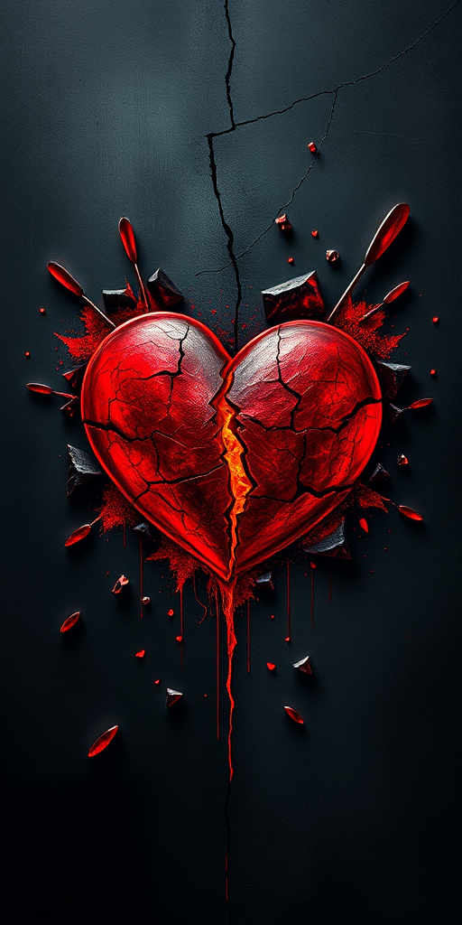 wallpaper broken heart images