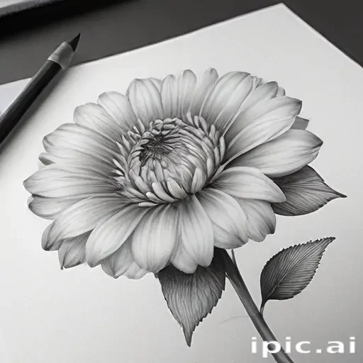 pencil drawings of flowers