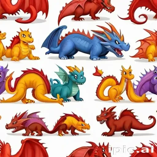 cartoon dragons