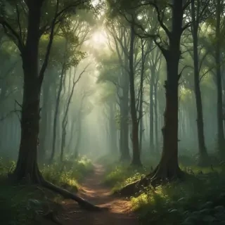 beautiful magical forest background