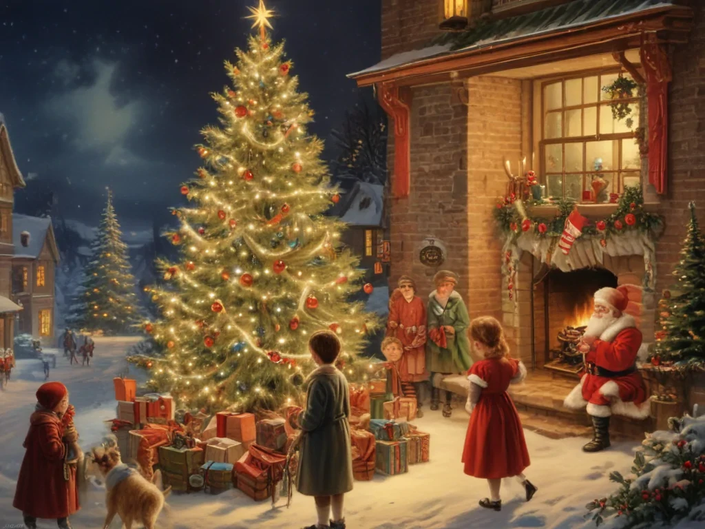 vintage christmas images to print