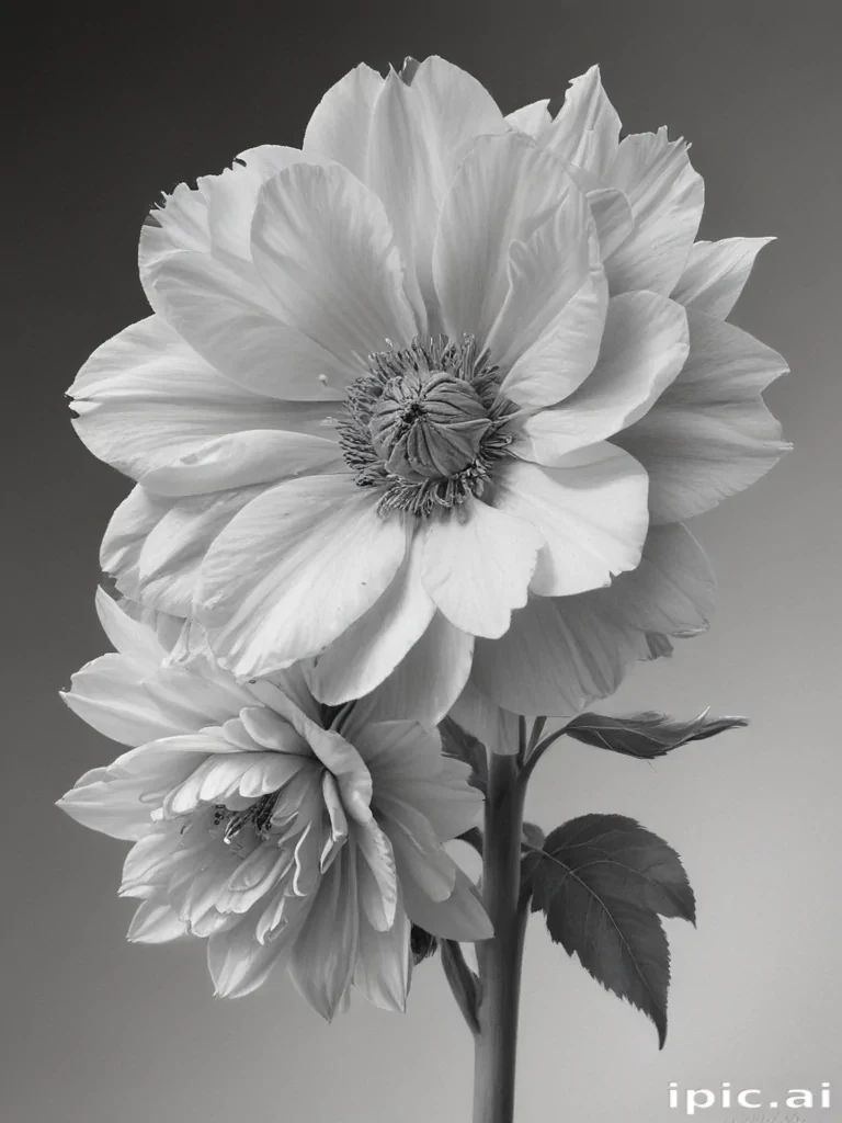 pencil drawn flowers
